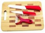 ceramic knife peeler set with cutting board