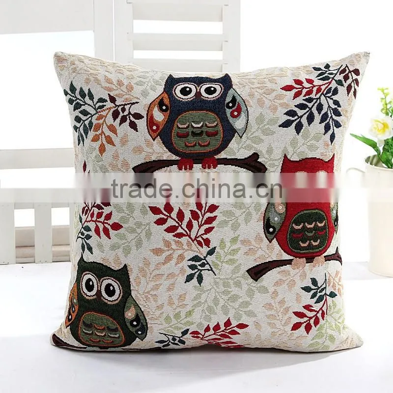 decorative pillowcase capa de almofadas owls linen vintage cushion sofa throw pillows cojines cushions home decor