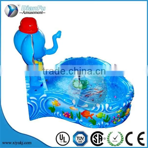 Children playground equipments rides fiberglass Elephant fishing pond