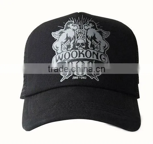 2013 summer 5 panel cotton and mesh printing snap back trucker cap