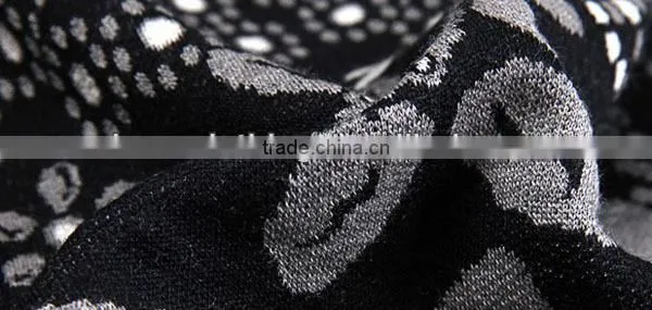 shenzhen splendid garment export ladies' slim fit yarn dyned long-sleeved black knitted 2014 fashion christmas party dress