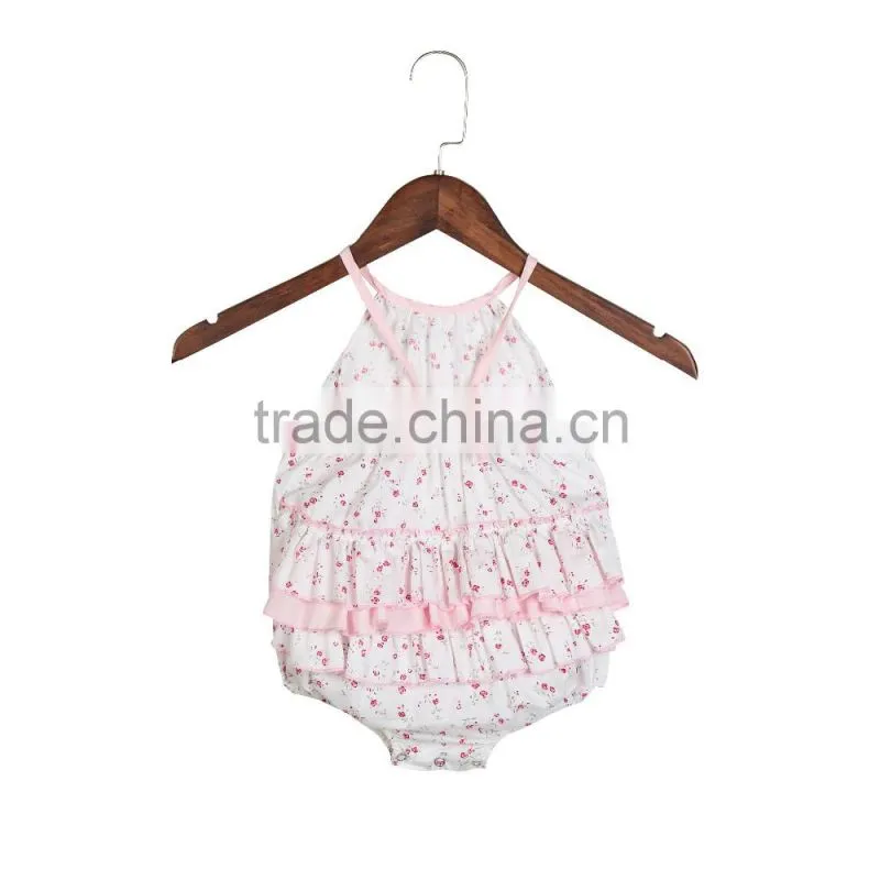 Summer hot sale infant and toddlers clothing romper boutique baby girl floral bubble romper