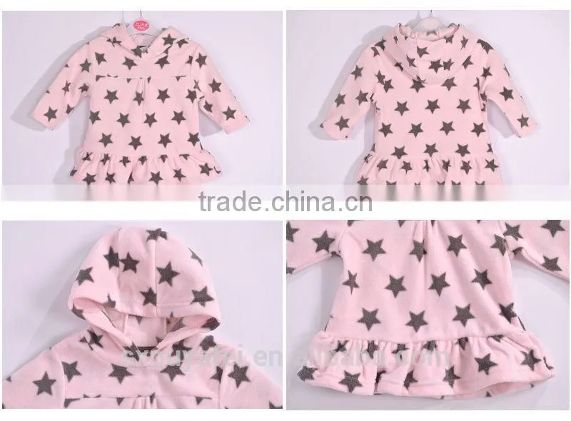 kids stock cloth polar fleece cloth happy baby clothing stock apparel hoody soft touch girls coat kids ready made garment