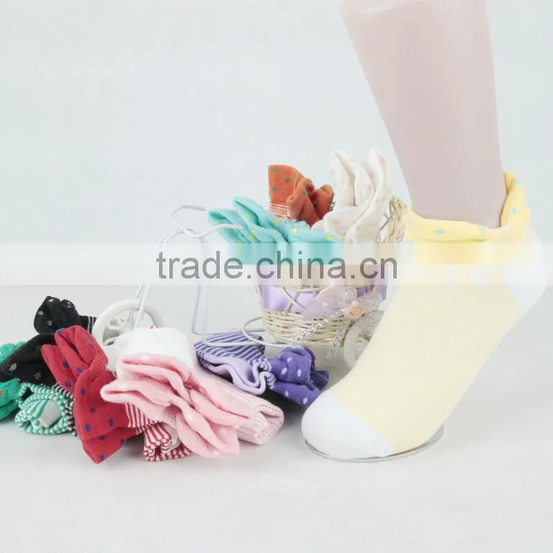 2014 new arrived custom wholesale colorful candy color comfortable women cotton ankle socks