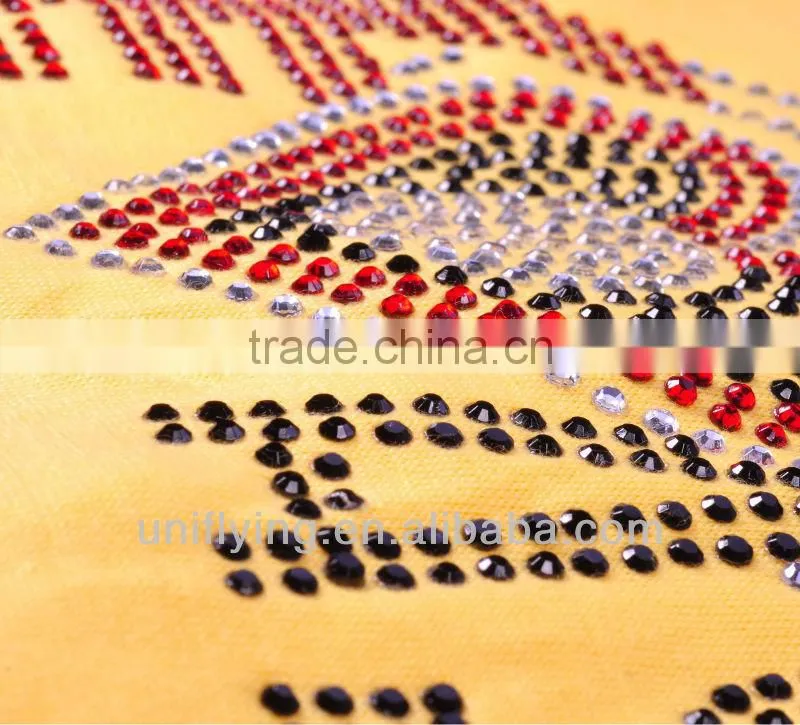Diamond shape rhinestone hot fix motif designs