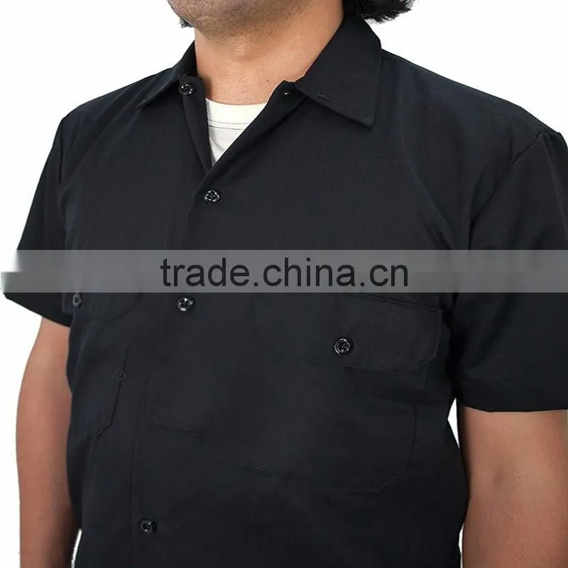 OEM China Factory Dark Color Work Wear Clothes Short Sleeve Durable Work Uniforms for men
