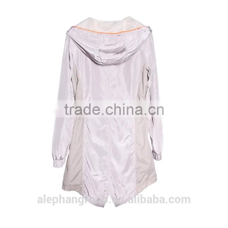 2014 2014 light weight parka woman custom made jacket white pure color jacket lady