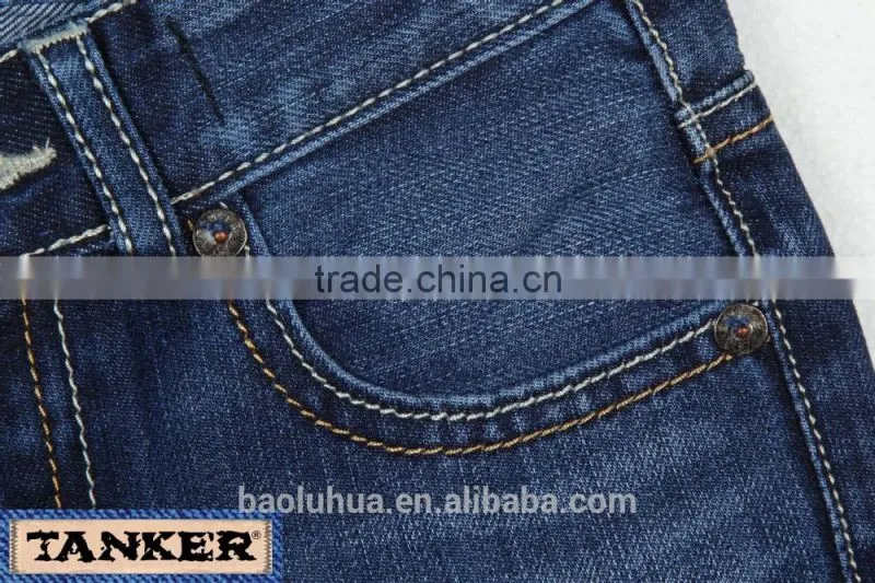 S1114K Toddler kid girls Children stretchable waistband indigo washed denim jeans