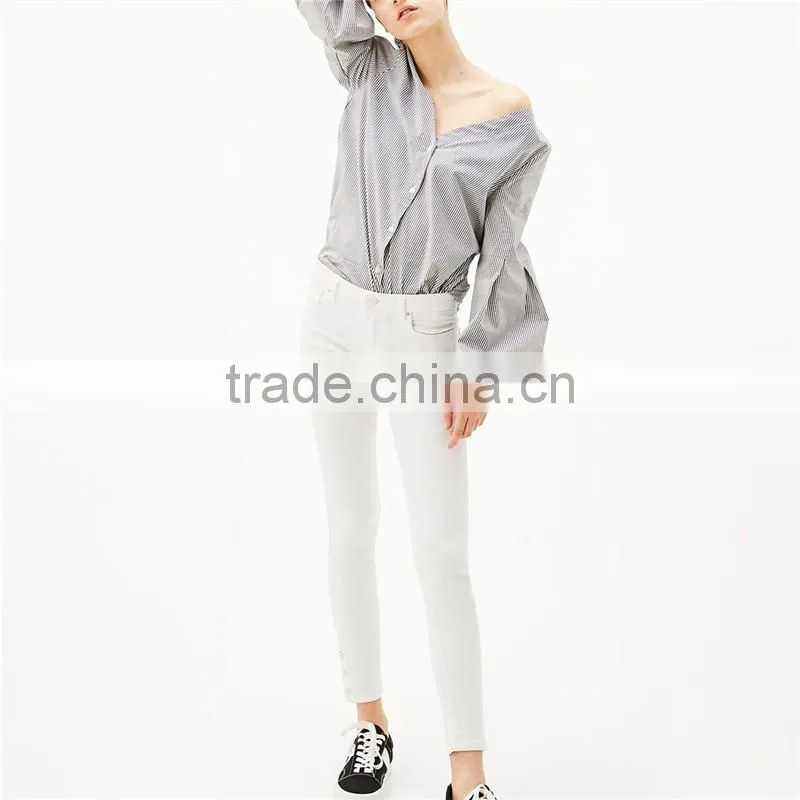 Korean Fashion Designs Casual Pure Color Skinny Fit Trousers Womens