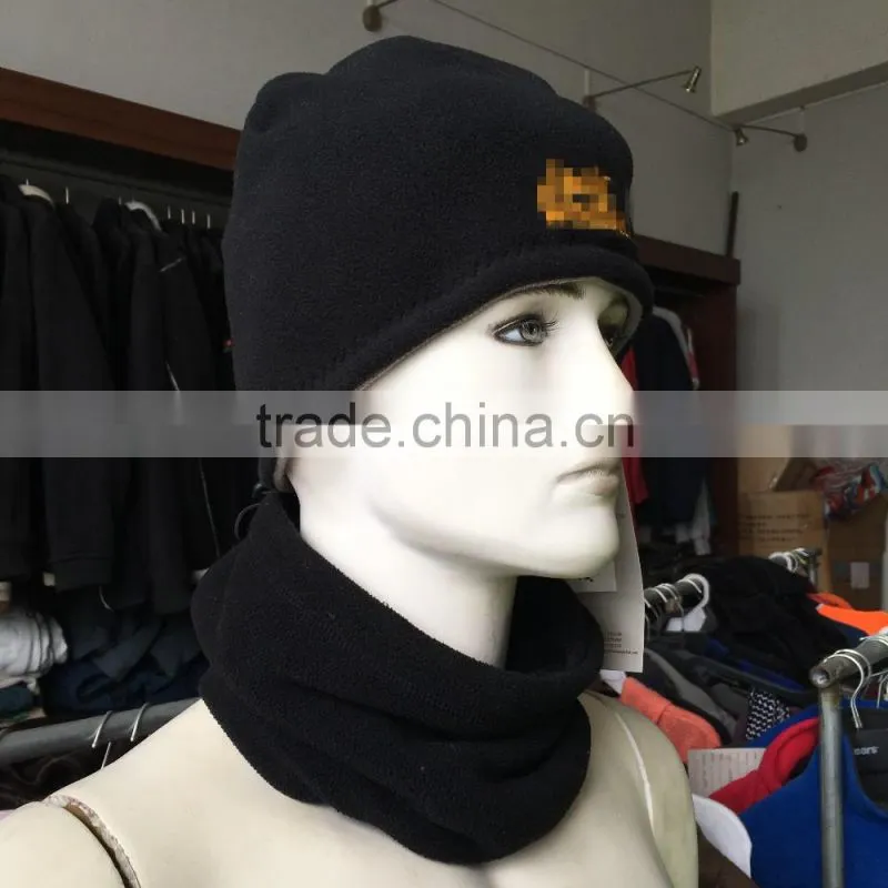 custom embroidery slouch polar fleece knitted beanie hat