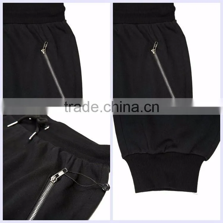 2016 hot sale high quality 4 zipper design 3/4 short pants european style fashion cheap half pants for men