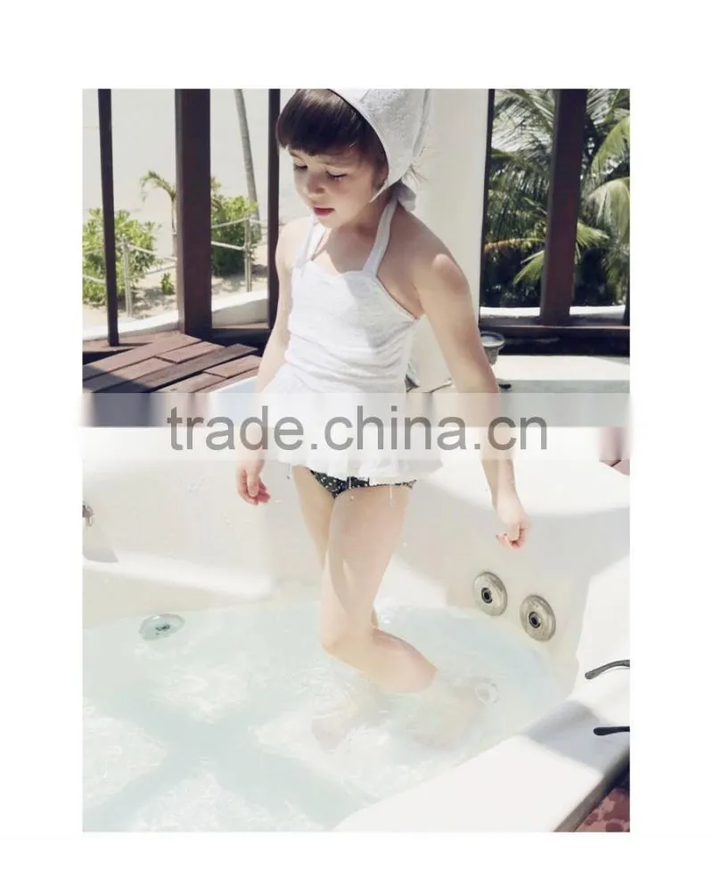 The new children wimwear children division halter princess dress bikini beach swimsuit