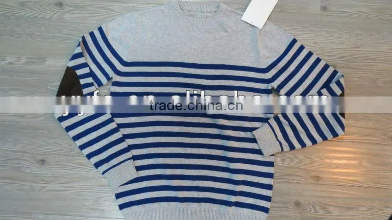 Sailor patch style 100% cotton pullover knitted sweater