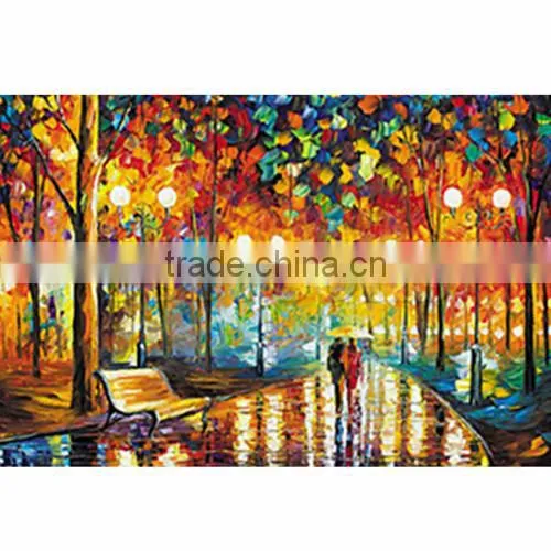 Cotton Embroidery Rhinestone Multicolor Tree Pattern DIY Kit Diamond Painting
