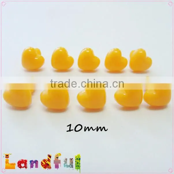 10mm Lemon Yellow Heart Nose Plastic Small Nose Dog Nose