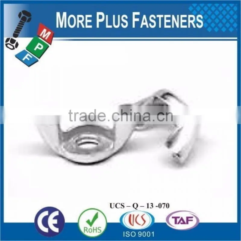Made in Taiwan Brass Plated Coarse Thread Zinc Plating Steel Stamped Wing Nut