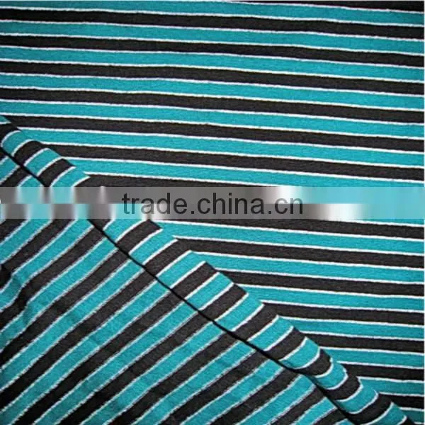 Bamboo fiber spandex striped fabric
