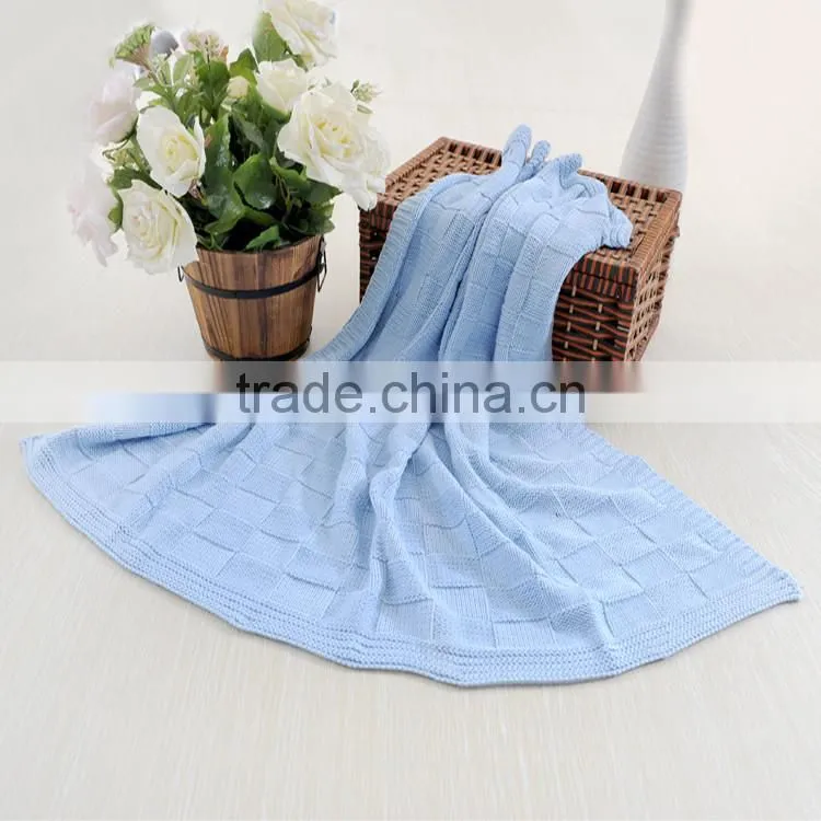 30"*60" plain newborn baby summer blanket 100% cotton baby blanket