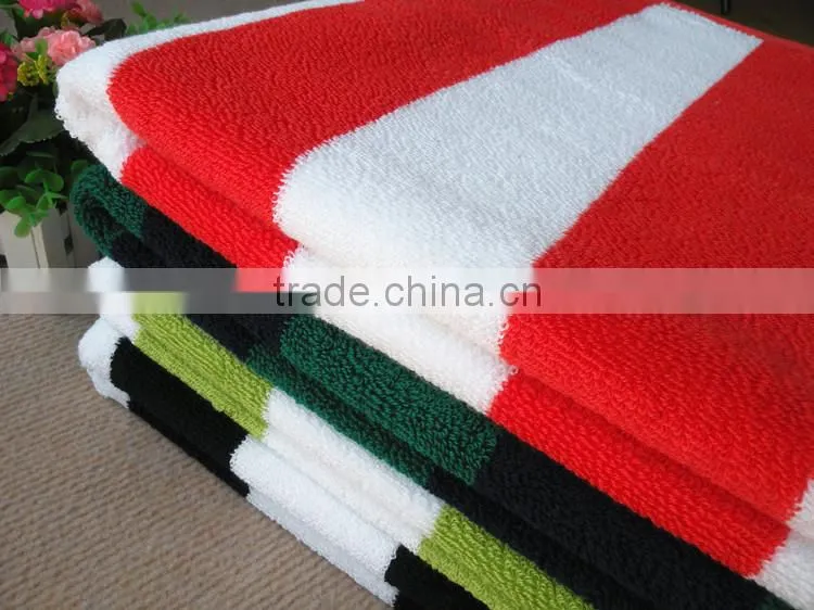 100% combed cotton striped sun lounger sunbed towel