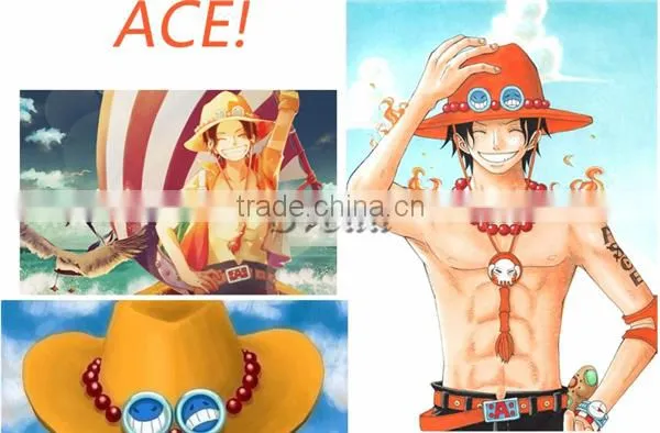 (HOT) One Piece Flying Fire Fist Ace Cosplay cap Anime cosplay costume hat