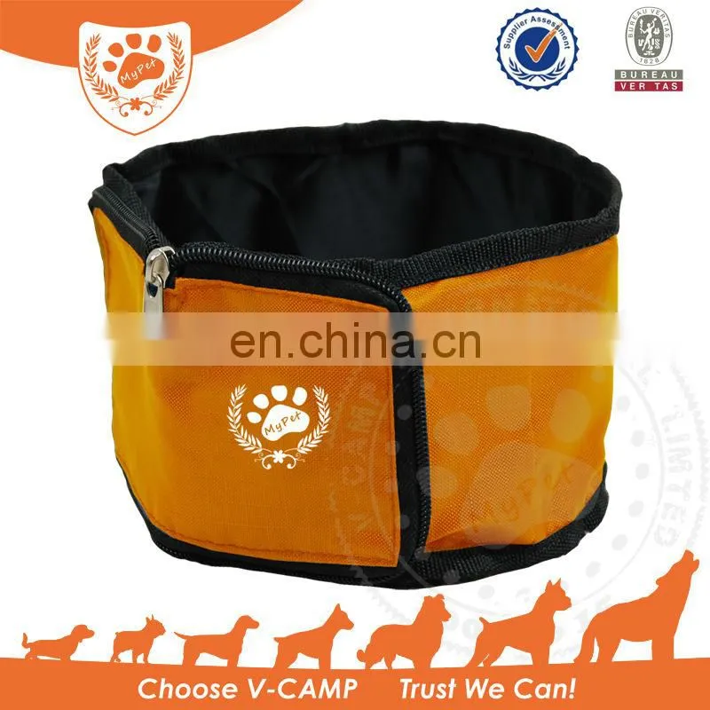 Polyester travel folding dog bowls