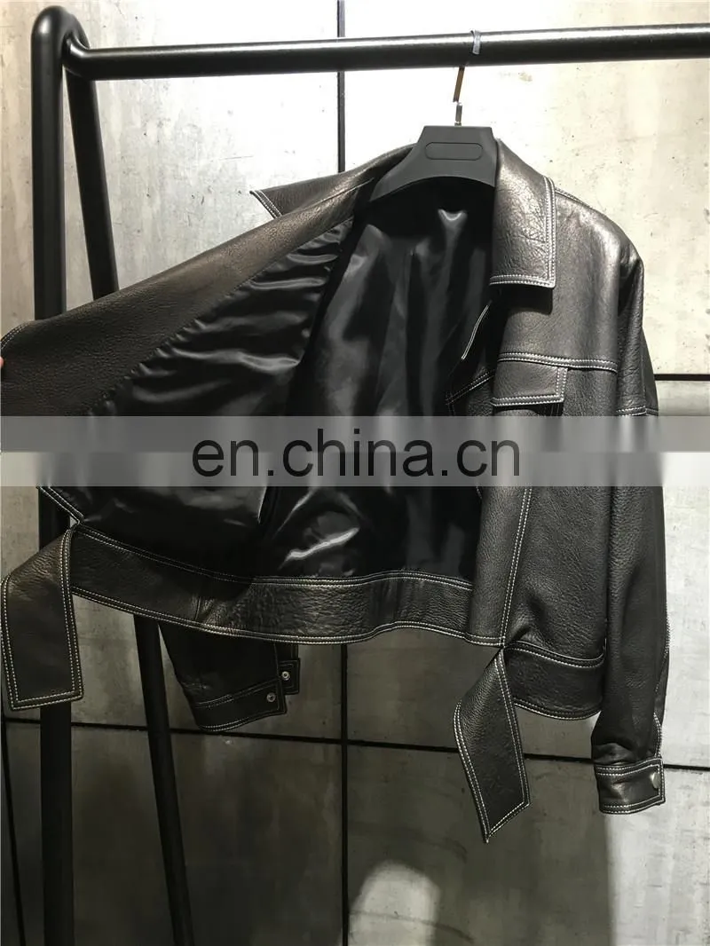 Ladies Latest Fashion Girl Casual Leather Jacket Real Women Leather Jackets