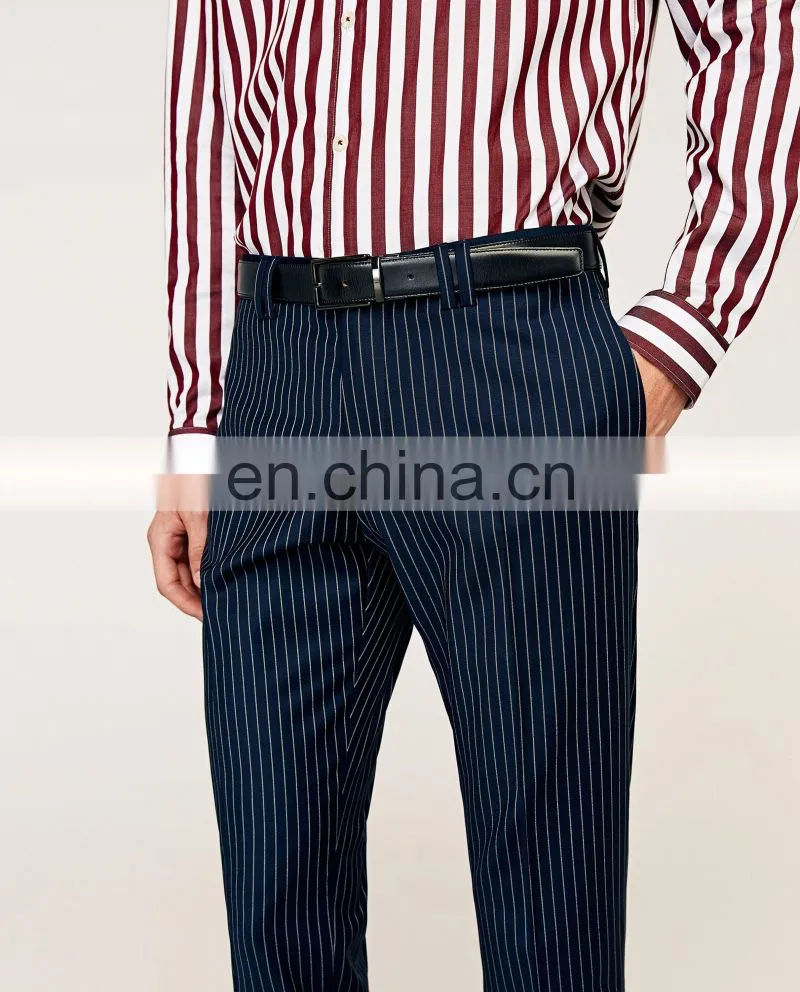 2017 Dongguan Wholesale Custom Slim Fit Suit Trousers For Men