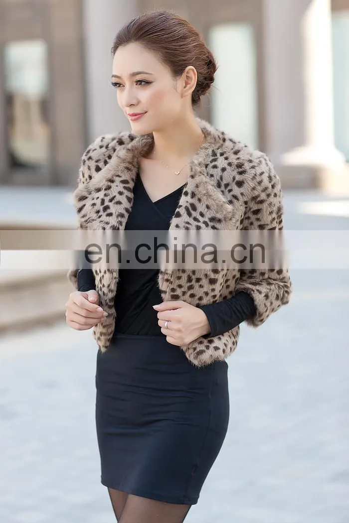 ladies rabbit fur coat