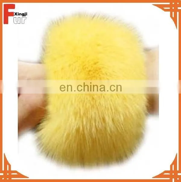 natural color real fox fur cuff