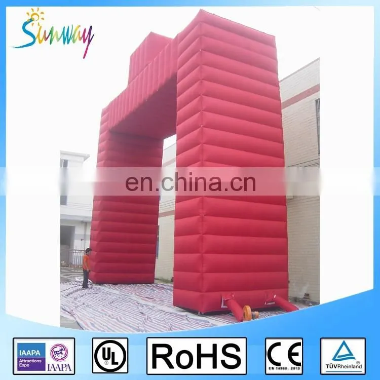 Giant Red Square Inflatable Finish Line Arch