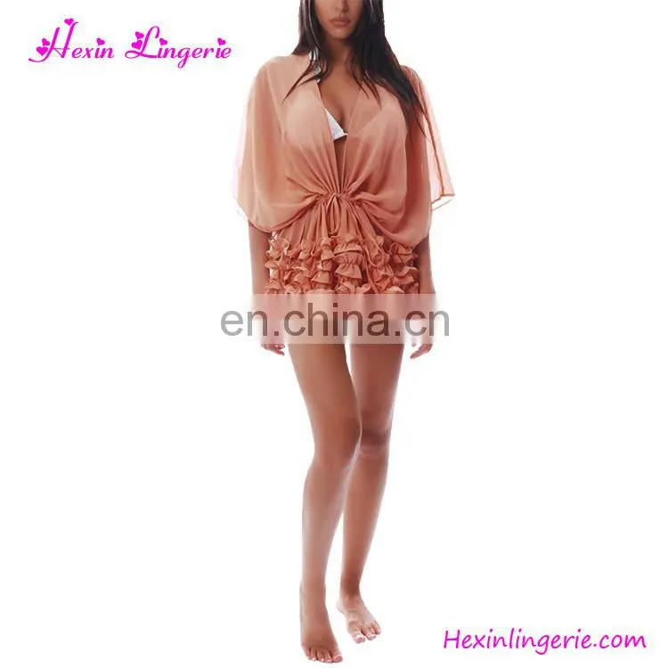 Wholesale Sexy Ladies Swimwear Black Tie Bandage Beach Cover Ups