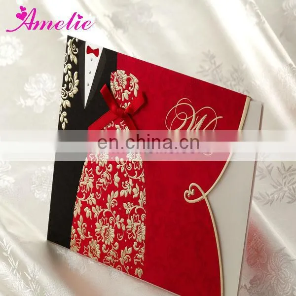 ACW1051 Stock Bride&Bridegroom Wedding Invites Card