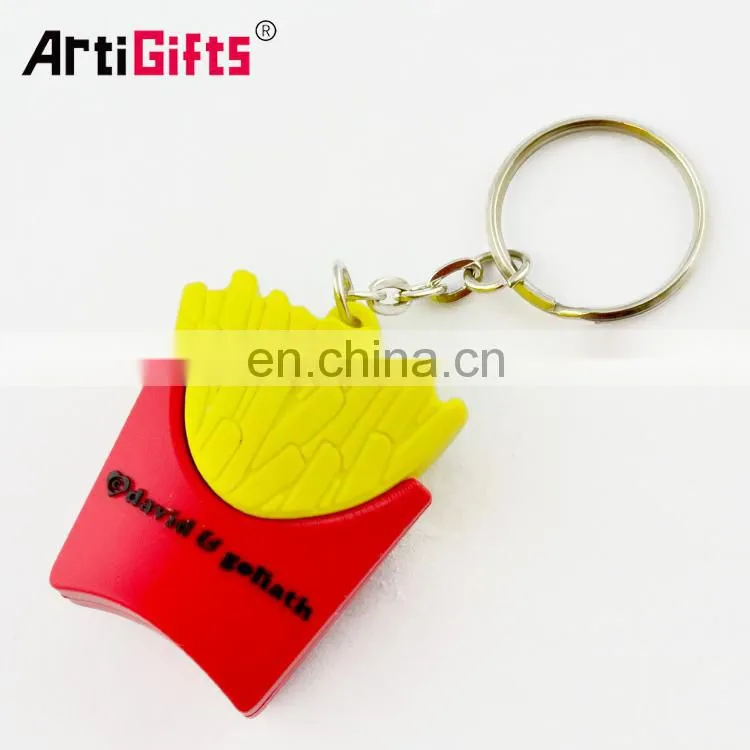 No Minimum Key Chain New Product Custom Double Sided Logo Pvc And Metal Keychain