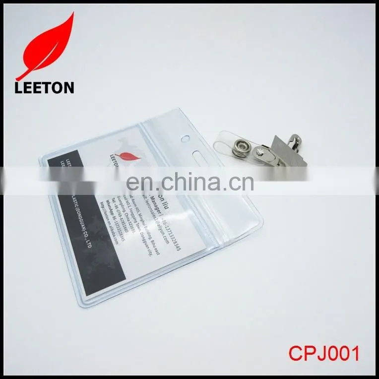 Plastic name badge holder