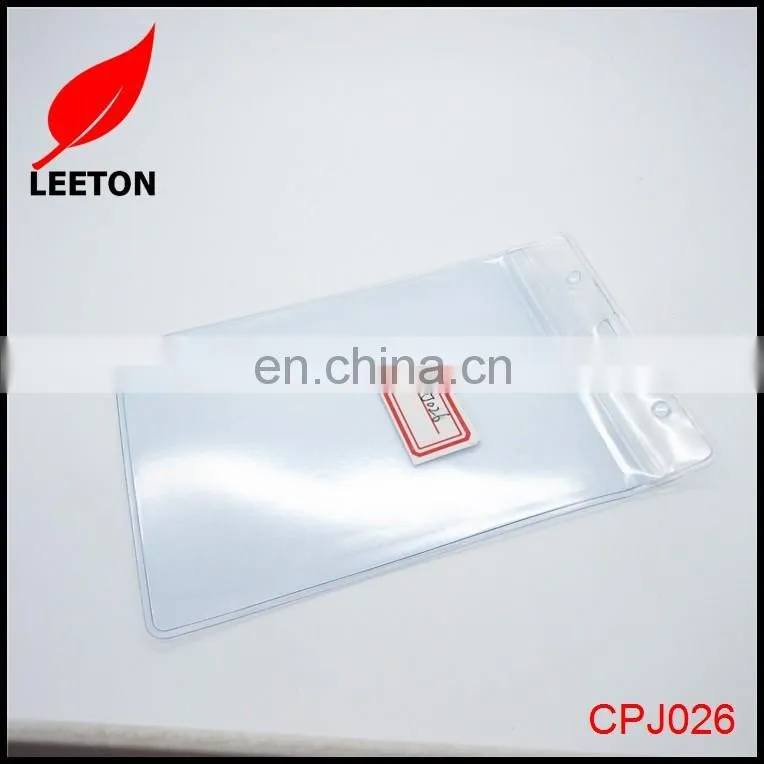 Good quality plastic PVC zip lock ID card badge holder