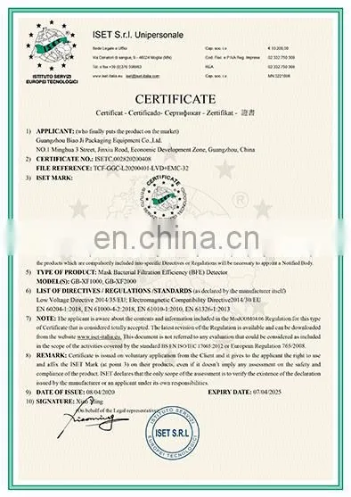 Disposable N90 BFE Tester/ bacterial filtration efficiency for laboratory /test or meltblown
