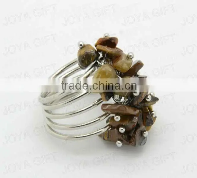 Magneite Chip stone Stretch Seed Glass beads Ring