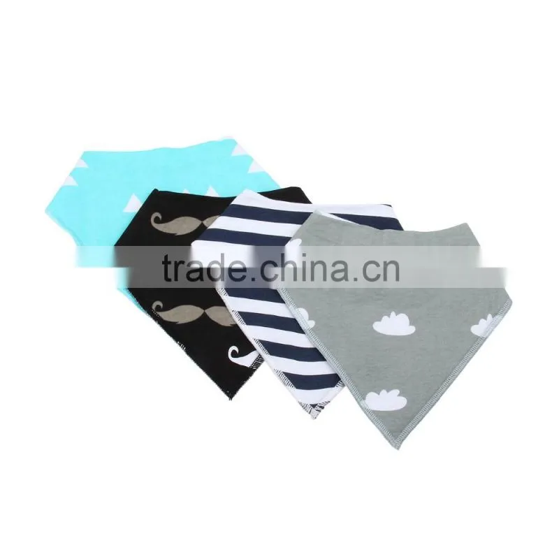Hot selling customize baby bandana drool bibs absorbent 100% cotton bibs in Amazon USA