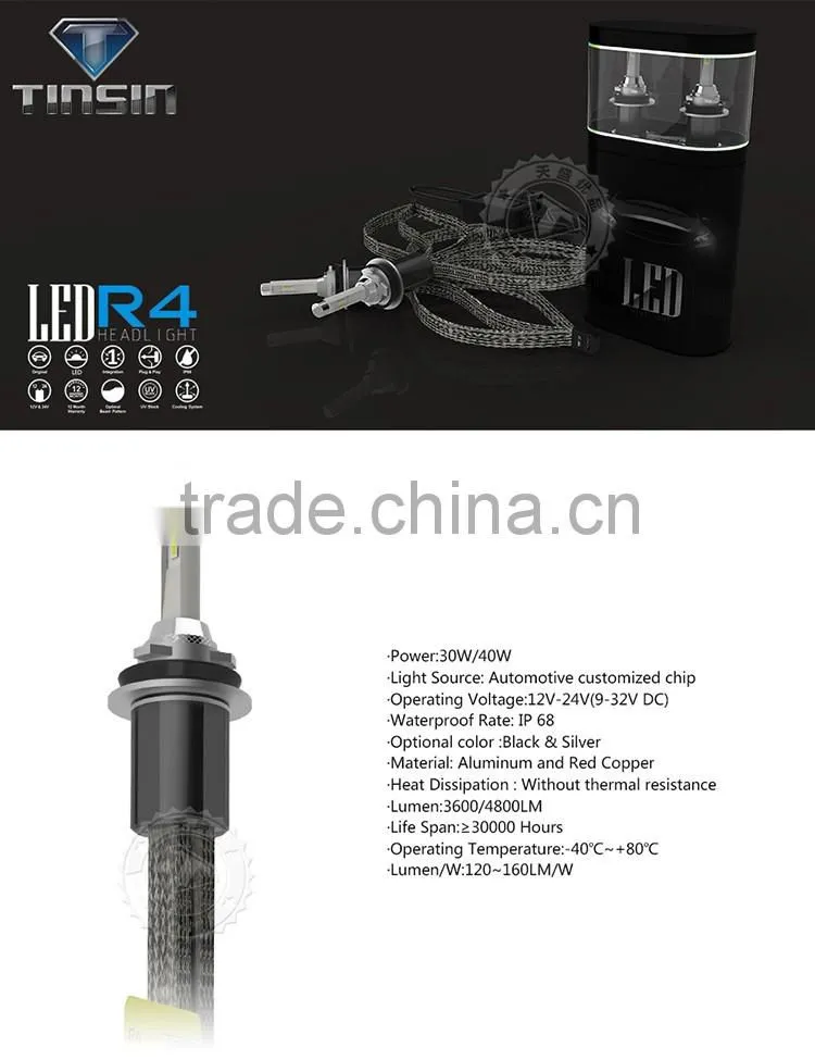 2016 Best sell product in america car light h11 led headlight 60w 80w/led auto headlight 7200/9600LM