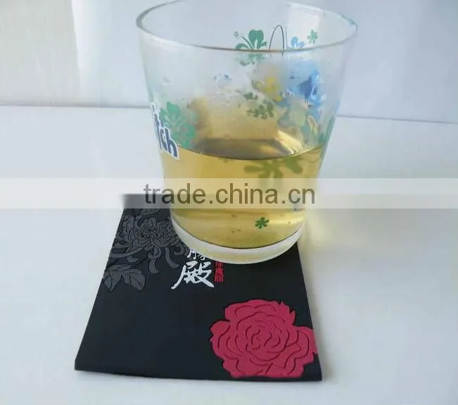colorful PVC cup mat, PVC rubber table mat, silicone coaster