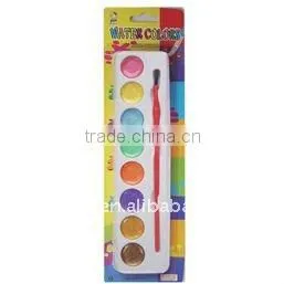 12 COLORS METALLIC WATER COLOR DAMP DRY WITH A PAINTBRUSH AND PALETTE NON-TOXIC