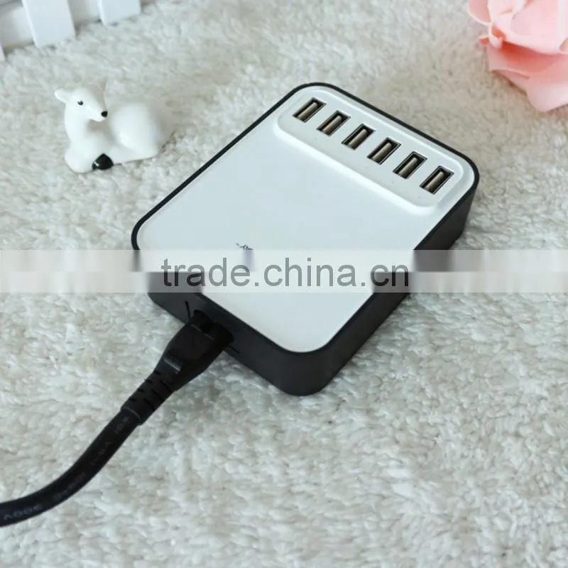 Hot sale portable 6 ports USB Charger with 40W(5V/8A) from Trulyway