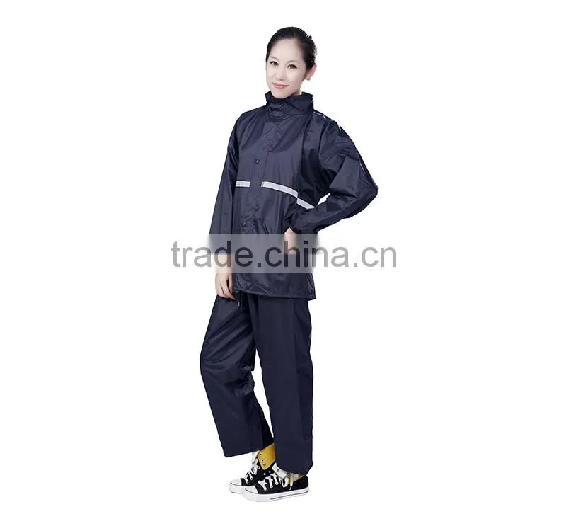 rainproof reflective adult rain coat