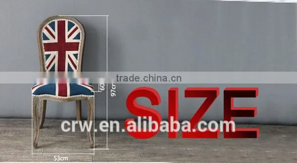 RCH-4073-1 Anqitue union jack chair/ottoman fabric chairs