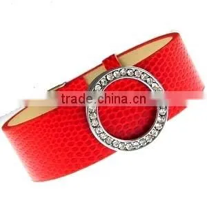 Round 18mm Rhinestone Slide Charms Wholesale, fits 18mm width Leather Bracelet