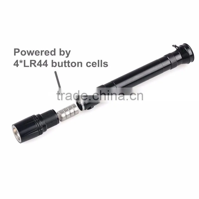 Telescopic Pick Up Tool Zoom Powerful Work Light Magnetic Flexible LED Flashlight