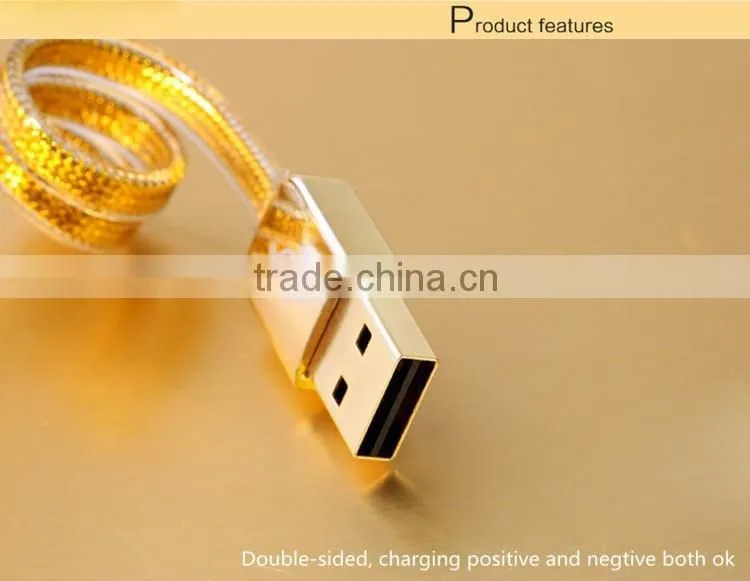 High Quality Remax Golden Flat Usb Cable Mobile Phone Data Cable For Android Devices