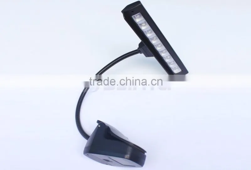 63LM 9 LED Clip On Black Flexible Gooseneck Orchestra Music Stand Lamp