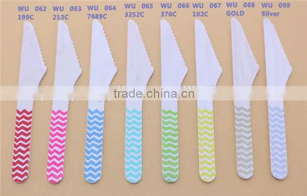 Disposable high quality wooden dinnerware/Dinnerware Sets/brich pocket knife for party