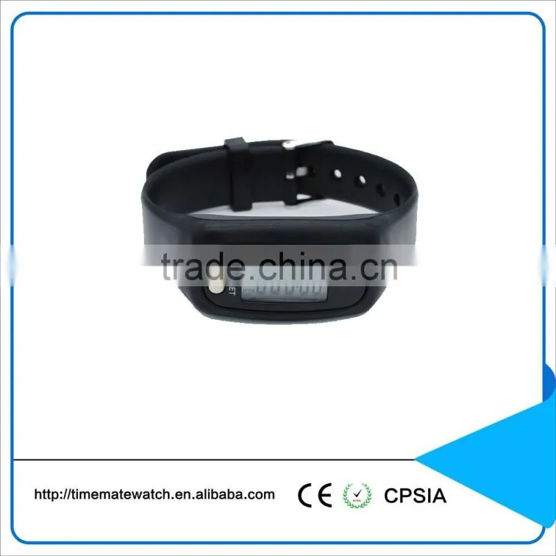 healthy silicone smart wrist Sillicone watch with pedometer